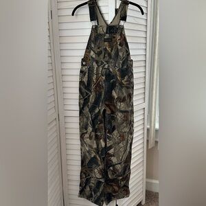 Youth Size 16 Liberty Realtree Camouflage Overalls, Excellent Used Condition